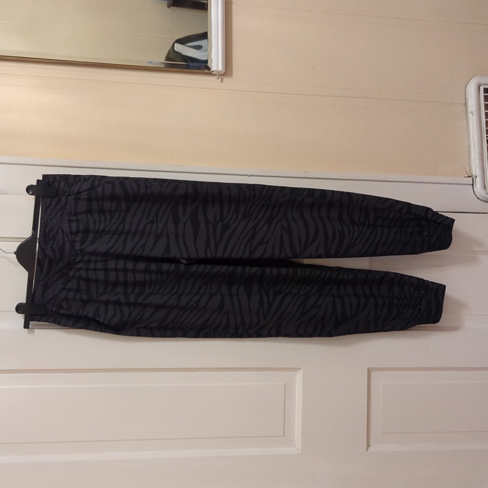 Patterned Grey and Black Track Joggers